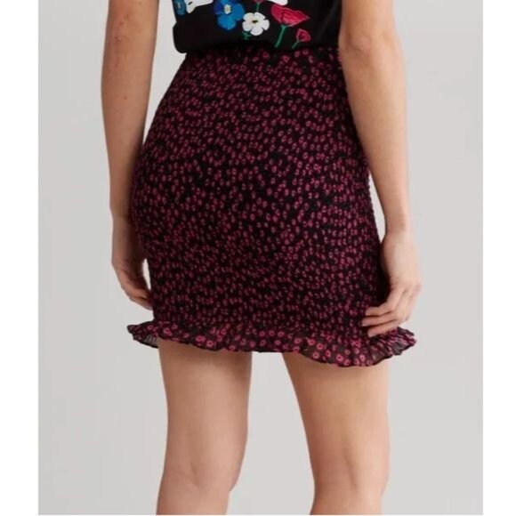 The Kooples Ditsy Floral Smocked Mini SKIRT Size 1 US S Pull on Stretch NEW $165 - Picture 2 of 11